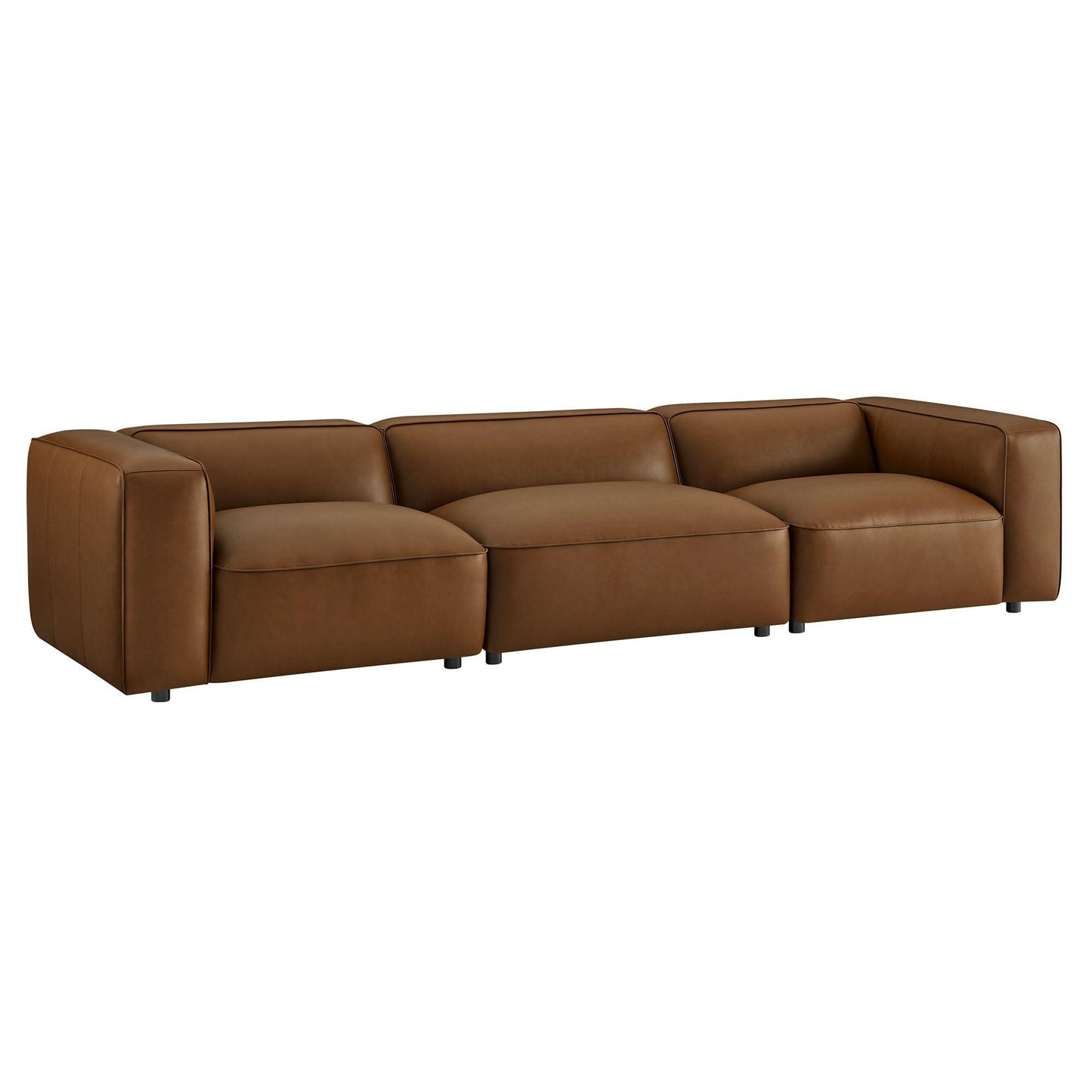 Auren 3-Piece Upholstered Vegan Leather Modular Sofa by Modway EEI-7132 FredCo