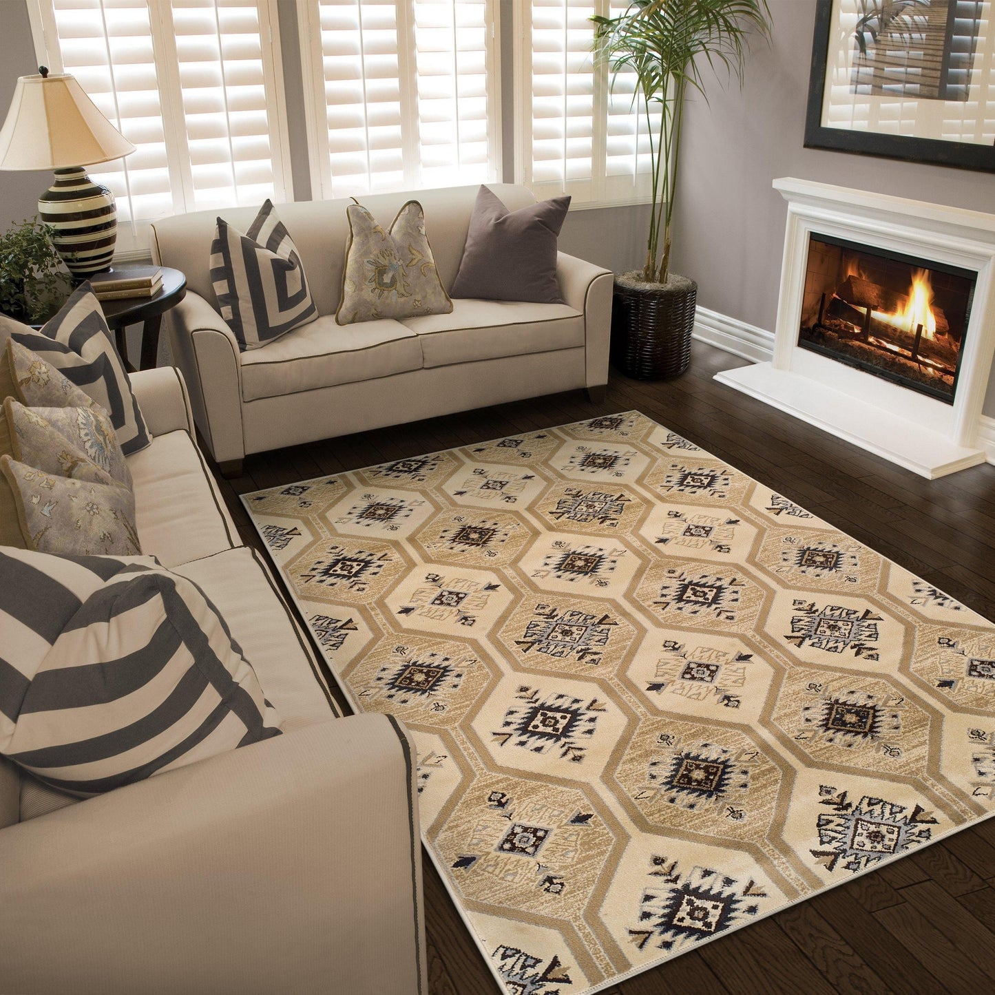 Aurora Traditional Woven Tapestry Rug FredCo