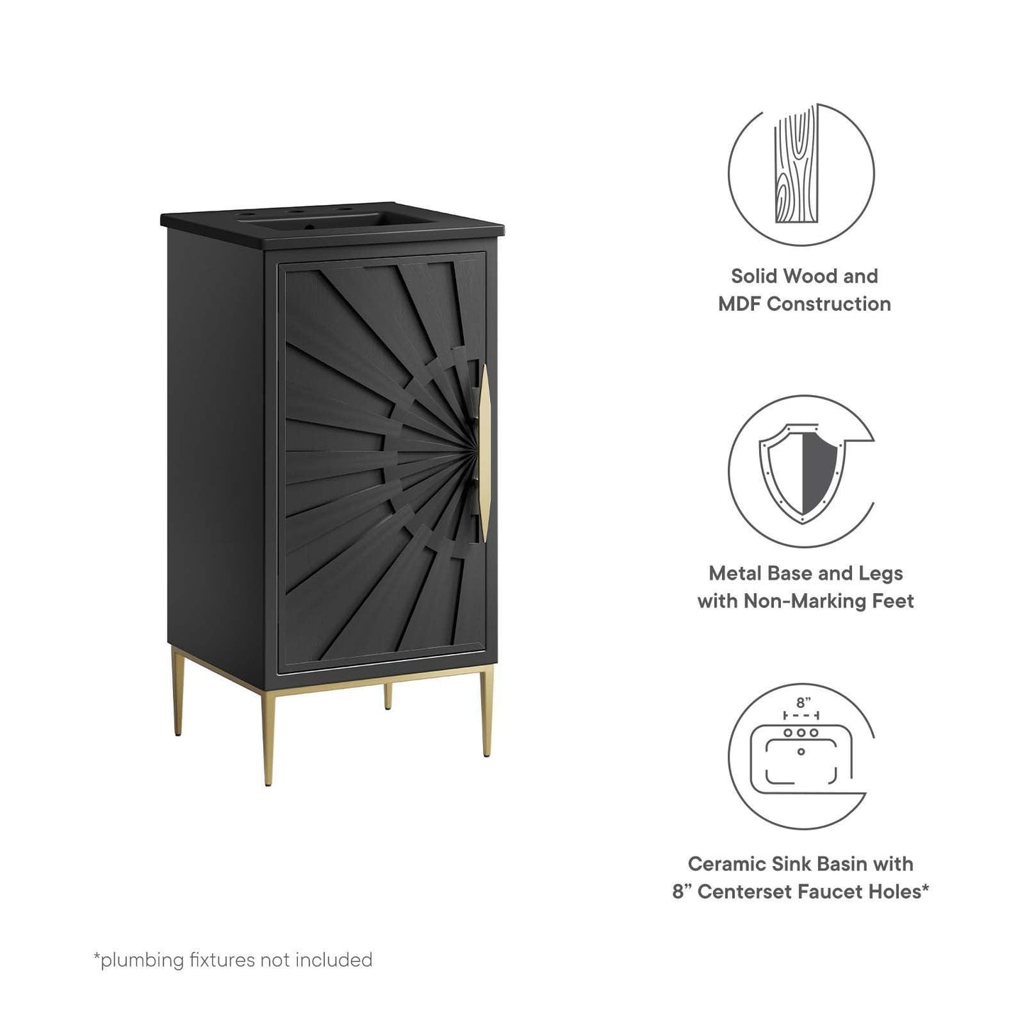 Awaken 18" Bathroom Vanity, EEI-6287 FredCo