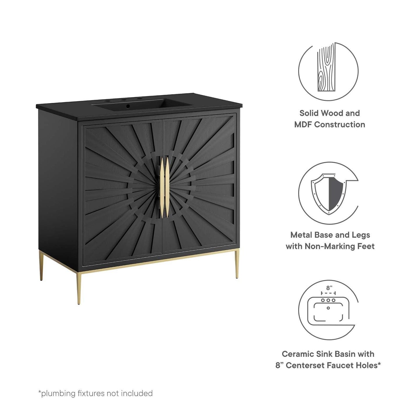 Awaken 36" Bathroom Vanity, EEI-6299 FredCo