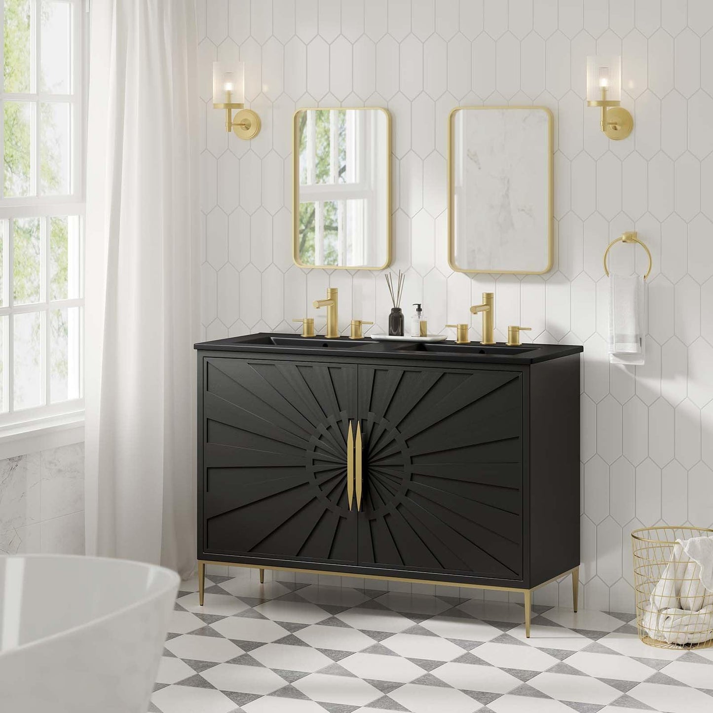 Awaken 48" Double Sink Bathroom Vanity, EEI-6307 FredCo
