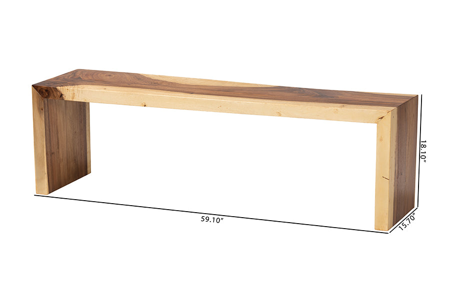 Bai Suar Wood Accent Bench FredCo