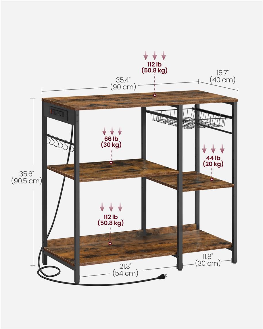 Baker's Rack with Charging Station FredCo