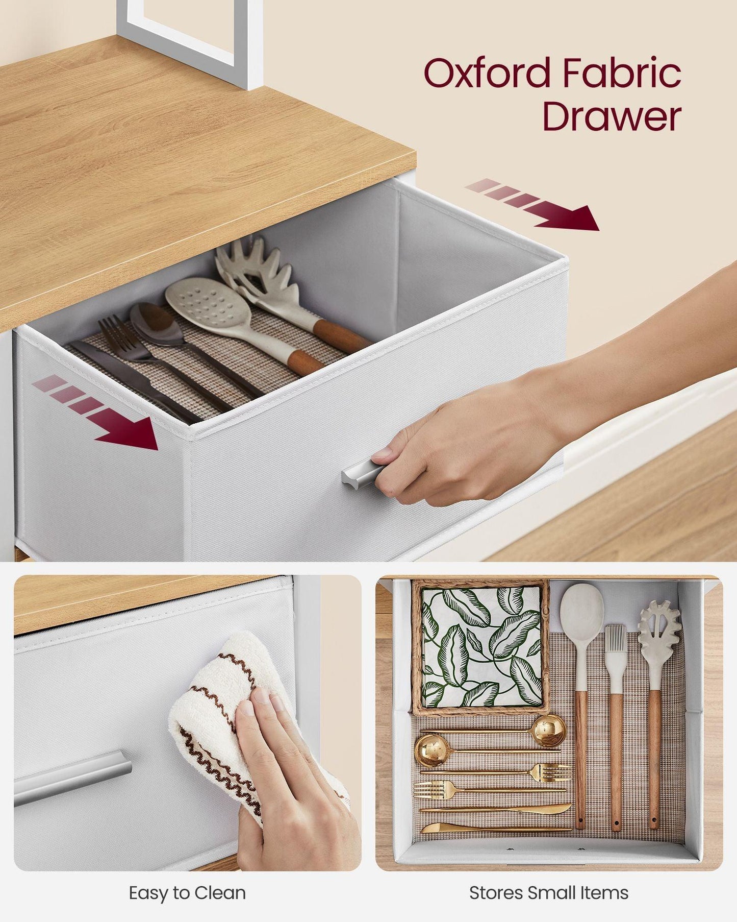 Baker's Rack with Charging Station, Shelves and 12 Hooks FredCo