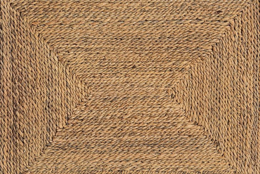 bali & pari Anfield Modern Bohemian Natural Seagrass and Mahogany Wood Dining Chair FredCo