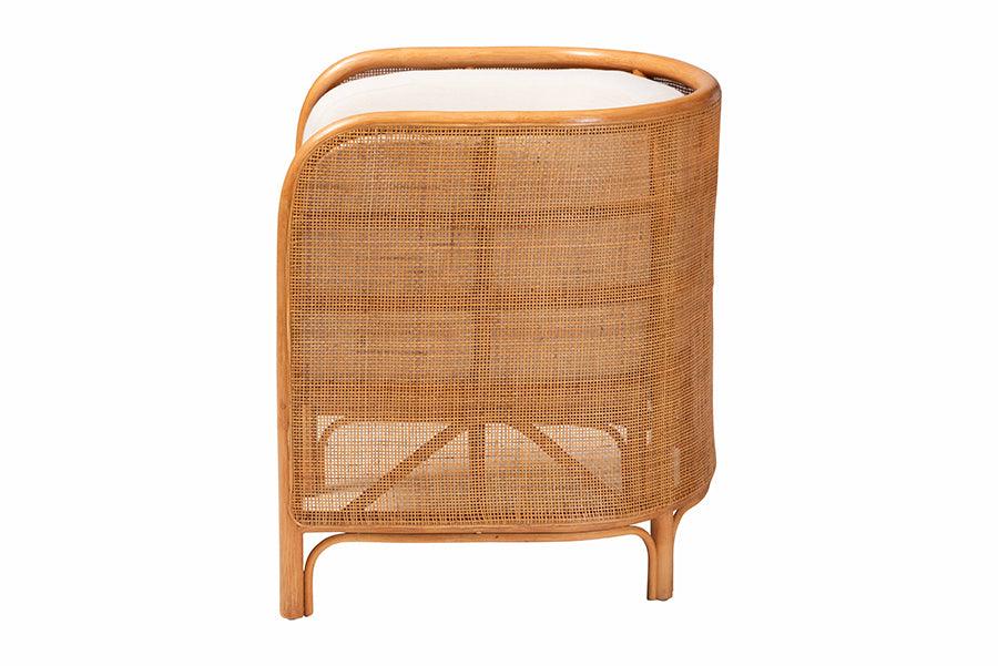 bali & pari Bandung Bohemian Light Honey Rattan Accent Chair FredCo