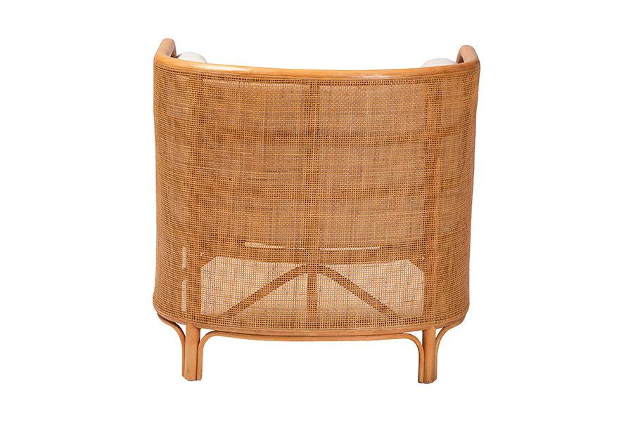 bali & pari Bandung Bohemian Light Honey Rattan Accent Chair FredCo