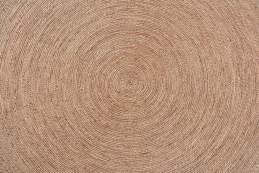bali & pari Bistra Modern Bohemian Natural Brown Seagrass and Wood Dining Table FredCo