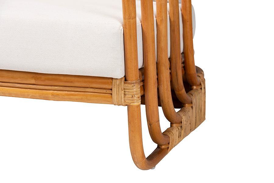 bali & pari Corsa Modern Bohemian Natural Rattan Arm Chair FredCo