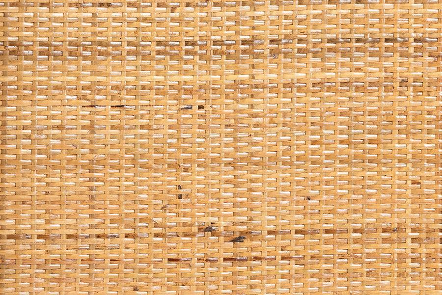 bali & pari Curacao Modern Bohemian Light Honey Rattan 2-Drawer Bookcase FredCo