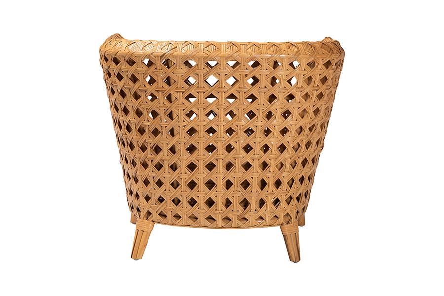 bali & pari Daiwa Bohemian Light Honey Ratan Accent Chair FredCo