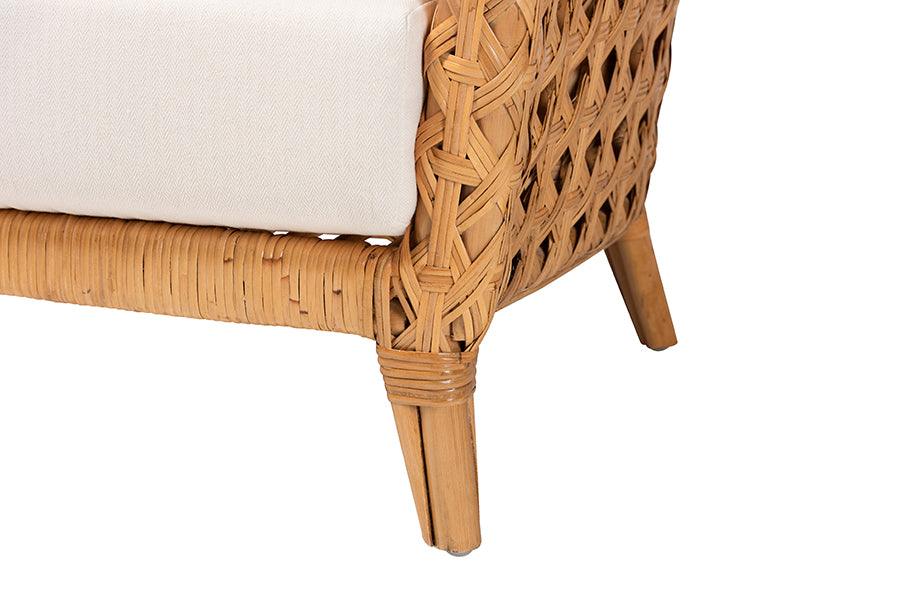 bali & pari Daiwa Bohemian Light Honey Ratan Accent Chair FredCo