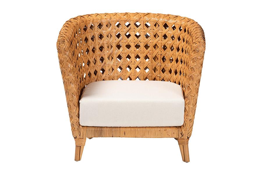 bali & pari Daiwa Bohemian Light Honey Ratan Accent Chair FredCo