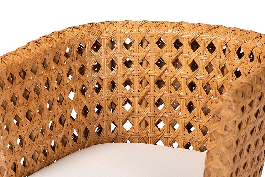 bali & pari Daiwa Bohemian Light Honey Ratan Accent Chair FredCo