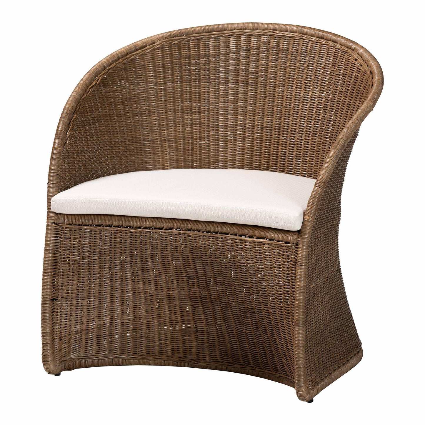 bali & pari Kintamani Bohemian Greywashed Rattan Accent Chair FredCo