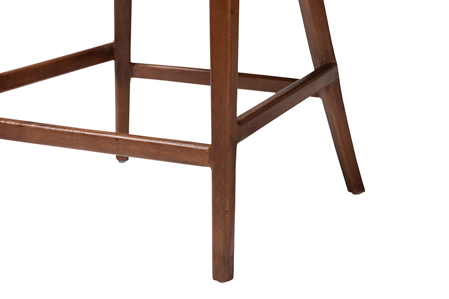 bali & pari Lumajang Bohemian Light Honey Rattan and Wood Bar Stool FredCo