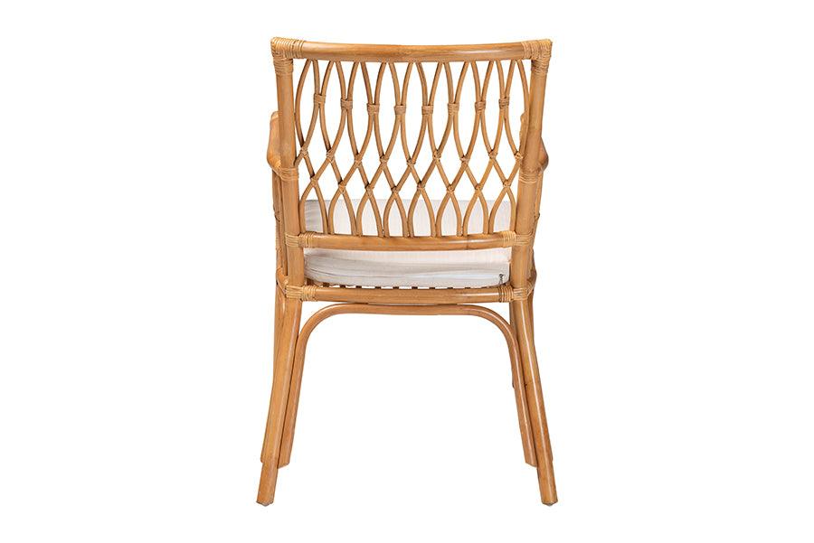 bali & pari Maisa Bohemian Light Honey Rattan Arm Chair FredCo