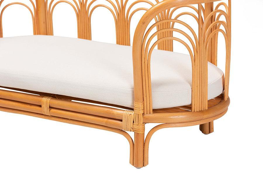 bali & pari Nariko Bohemian Light Honey Rattan Pet Bed FredCo