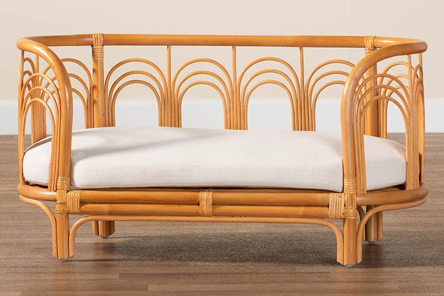 bali & pari Nariko Bohemian Light Honey Rattan Pet Bed FredCo