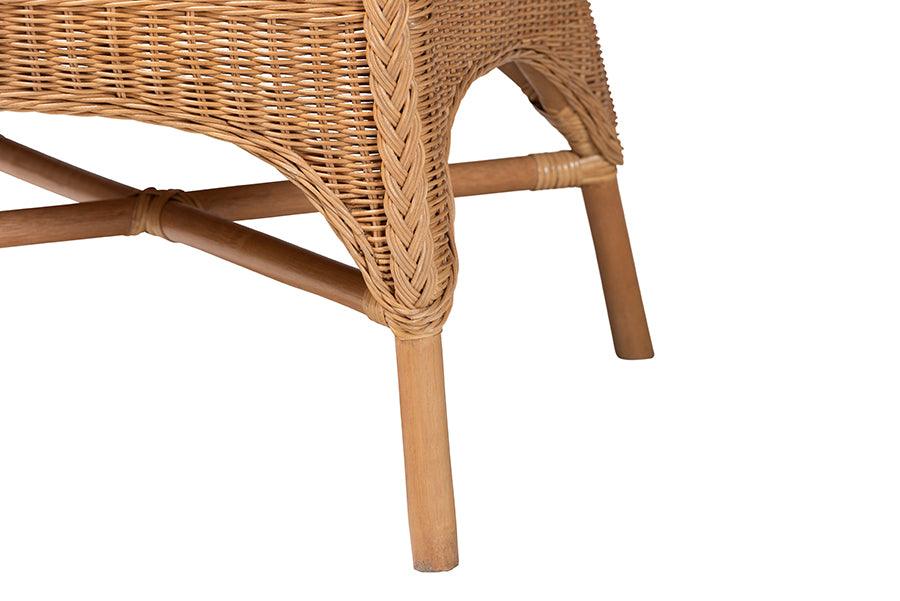 bali & pari Oxford Bohemian Light Honey Rattan Arm Chair FredCo