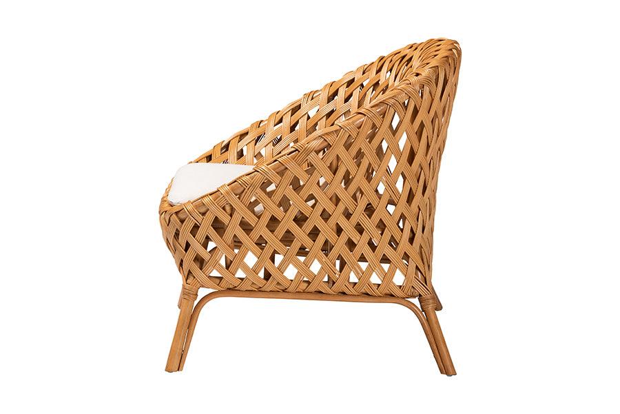 bali & pari Robista Bohemian Natural Rattan Accent Chair FredCo