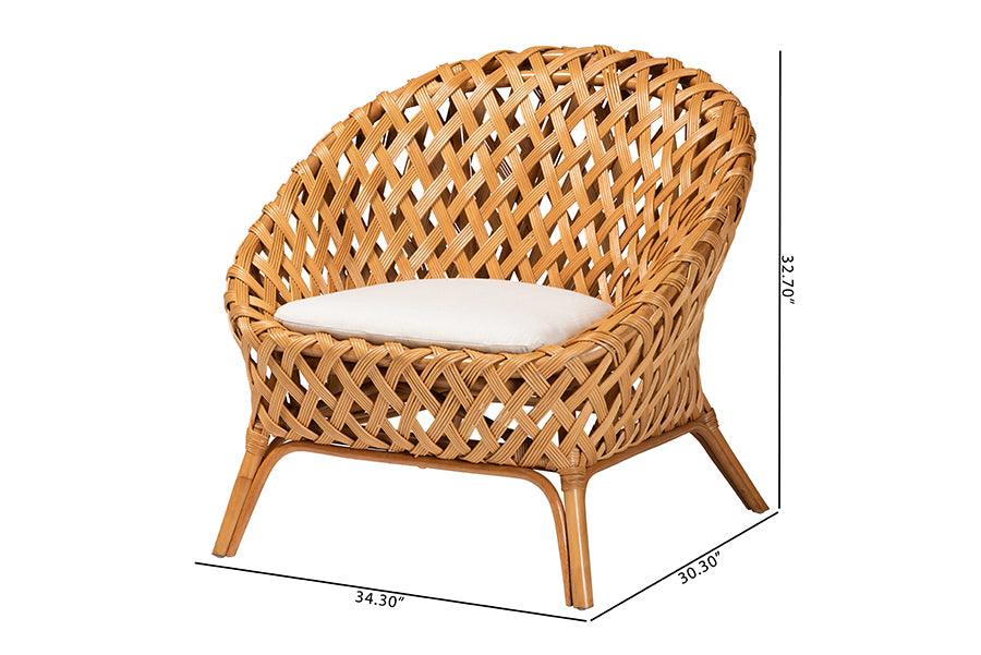 bali & pari Robista Bohemian Natural Rattan Accent Chair FredCo