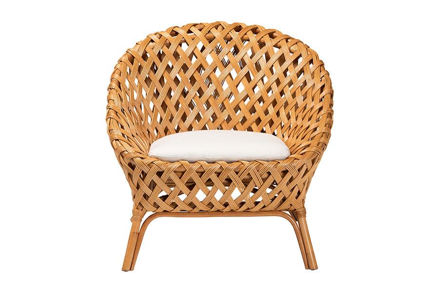 bali & pari Robista Bohemian Natural Rattan Accent Chair FredCo