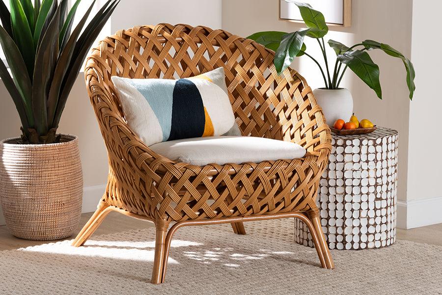 bali & pari Robista Bohemian Natural Rattan Accent Chair FredCo