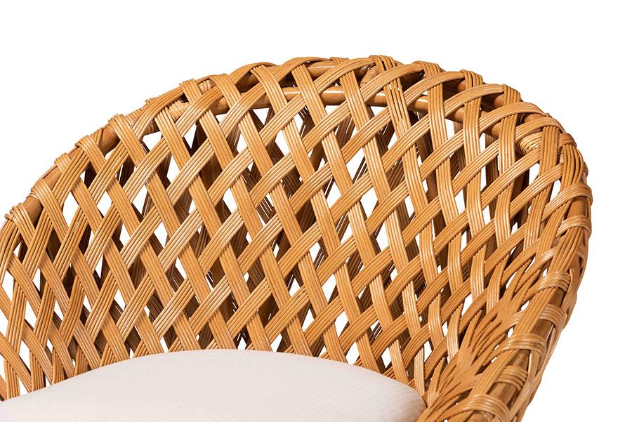 bali & pari Robista Bohemian Natural Rattan Accent Chair FredCo