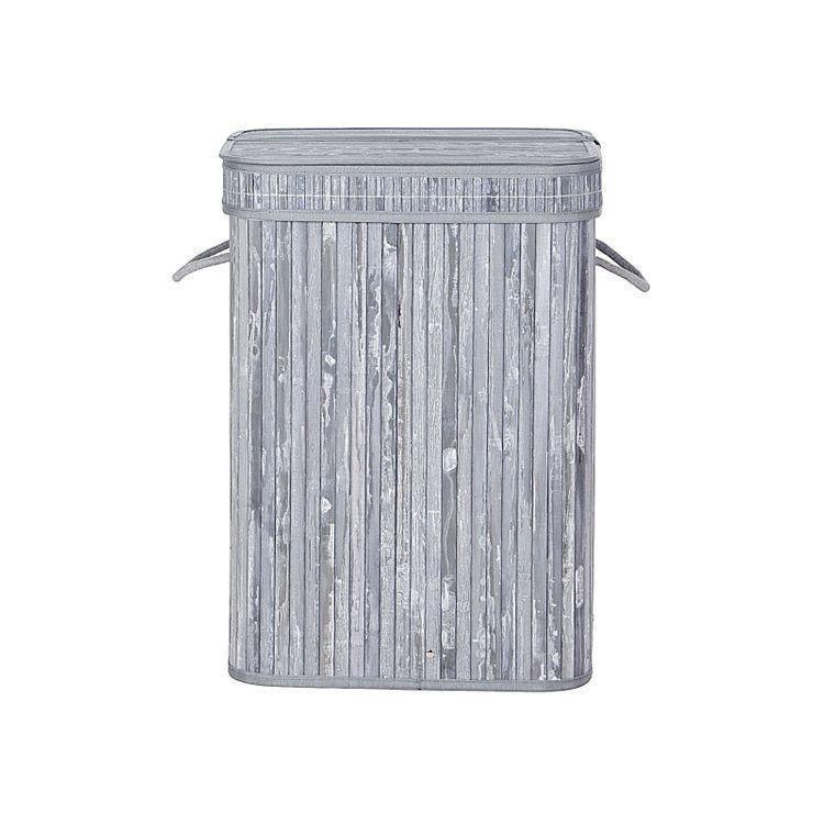 Bamboo Grey Laundry Hamper FredCo