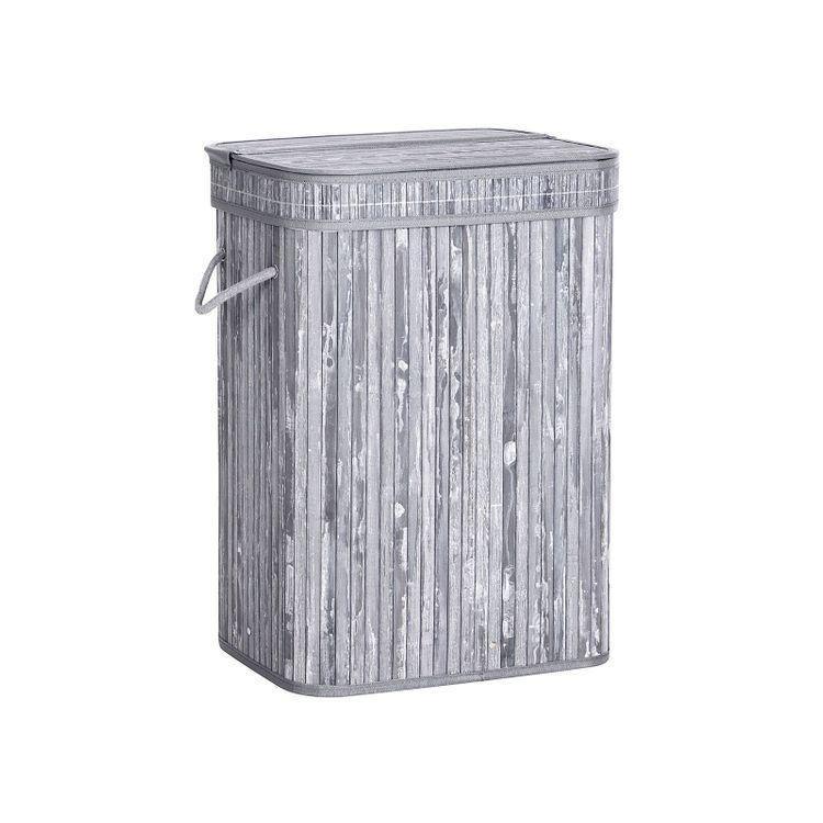 Bamboo Grey Laundry Hamper FredCo