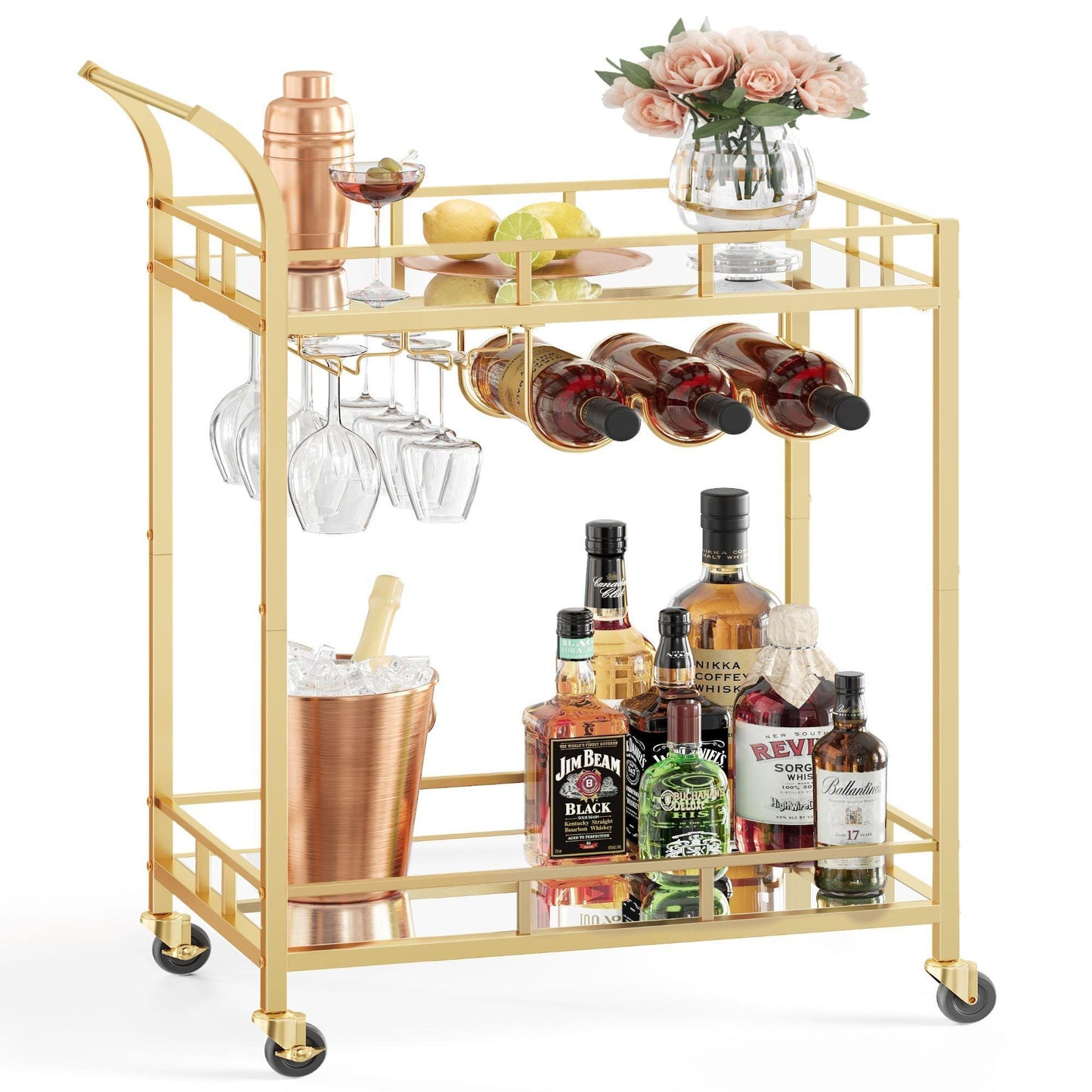 Bar Cart Gold FredCo