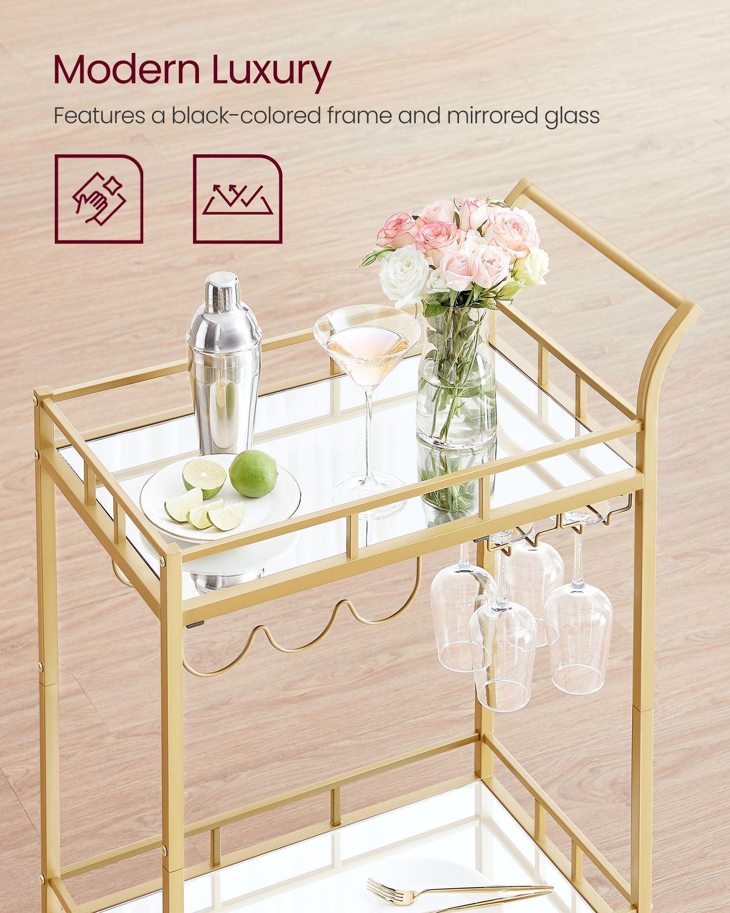 Bar Cart Gold FredCo