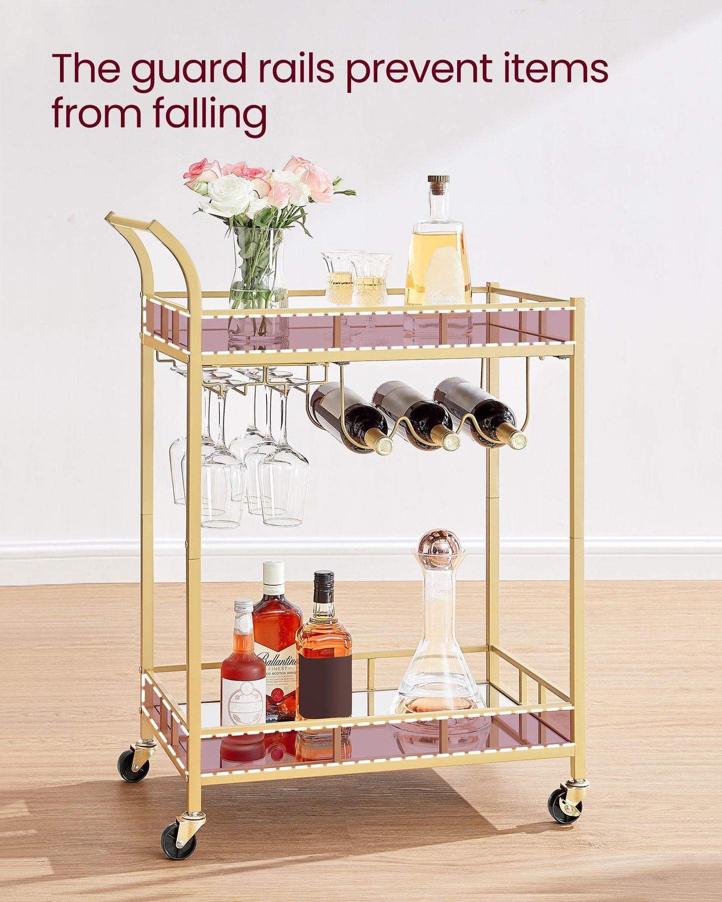 Bar Cart Gold FredCo
