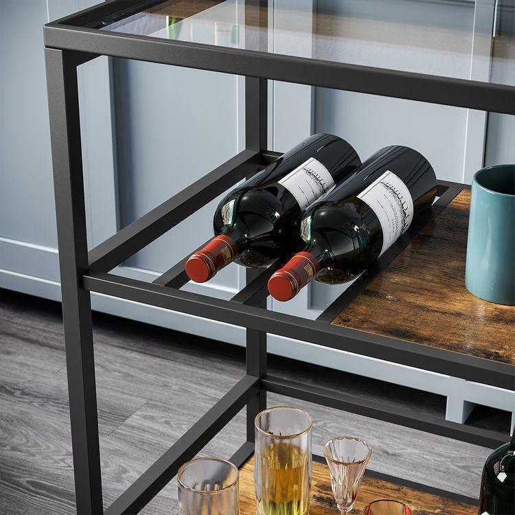 Bar Cart with Storage Shelf FredCo