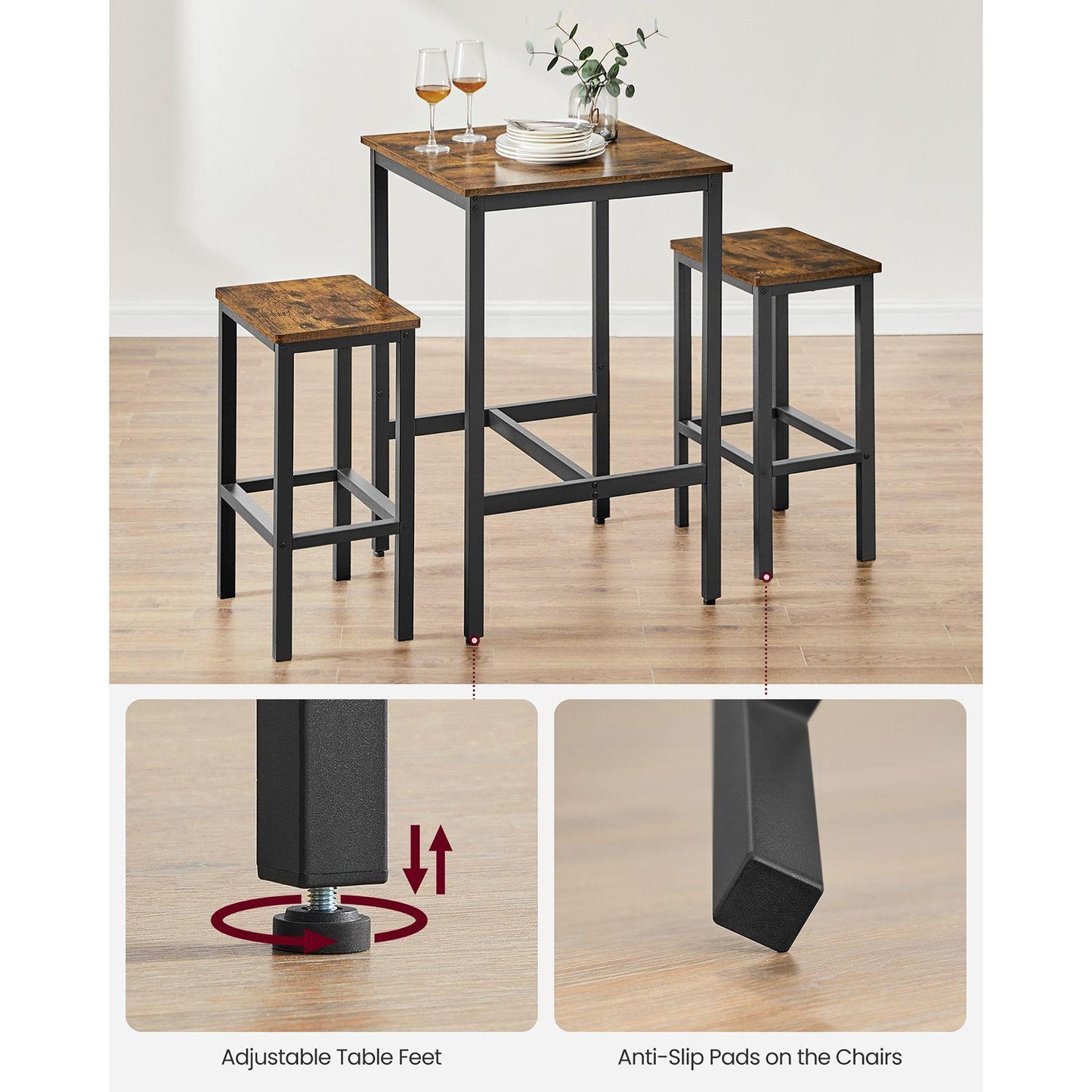 Bar Table and Chairs Set FredCo