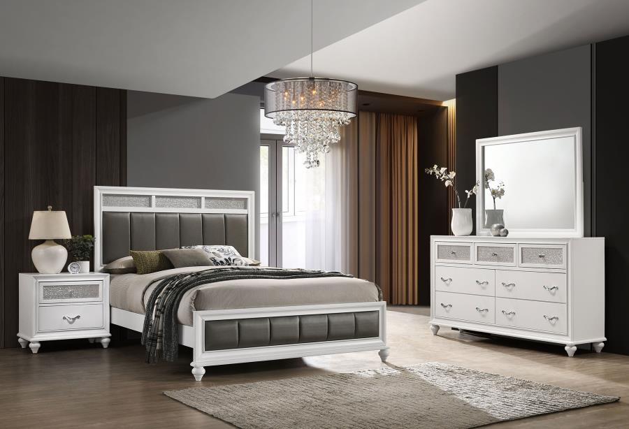 Barzini 4-piece Queen Panel Bedroom Set White Coaster FredCo