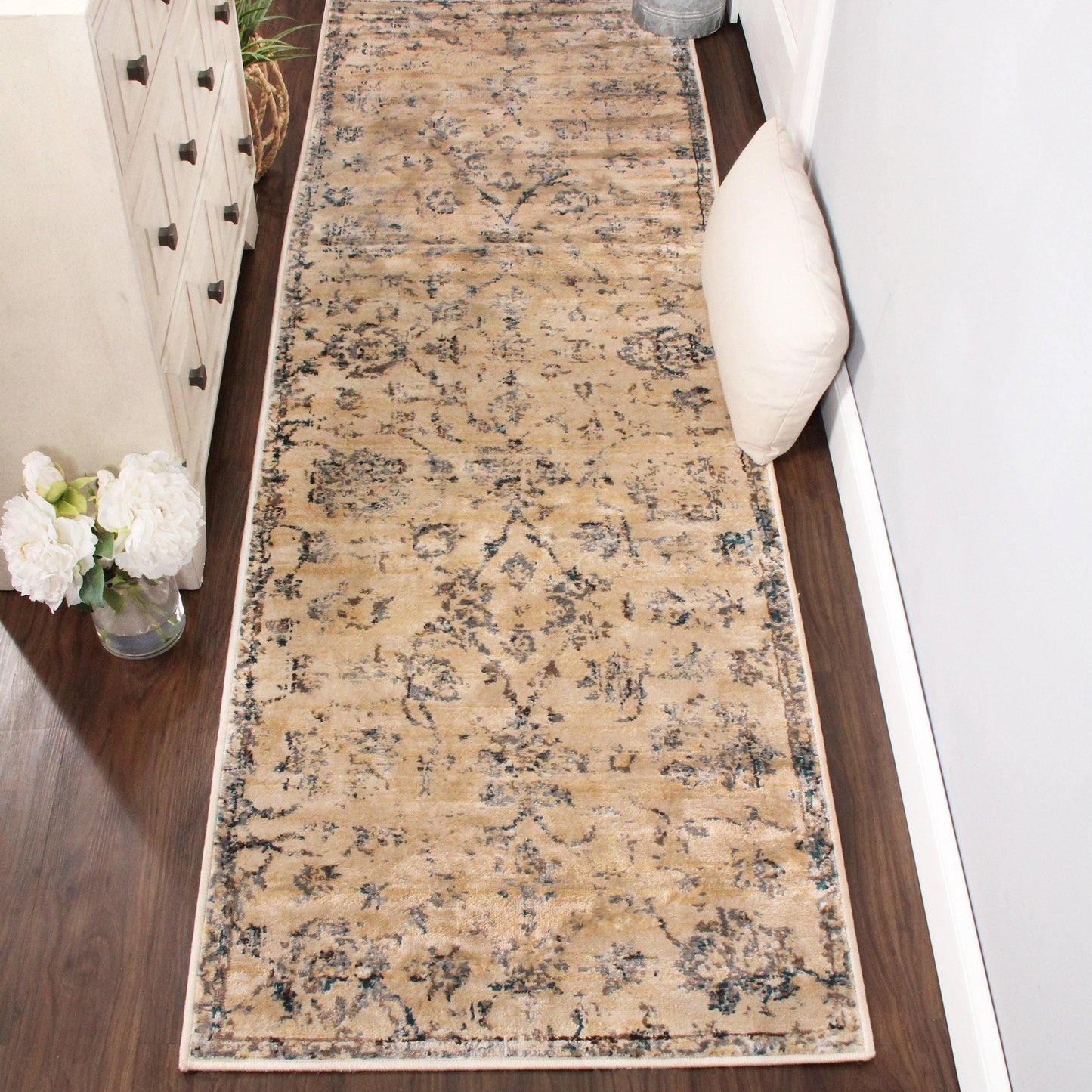 Basilio Modern Farmhouse Medallion Indoor Area Rug by Superior FredCo