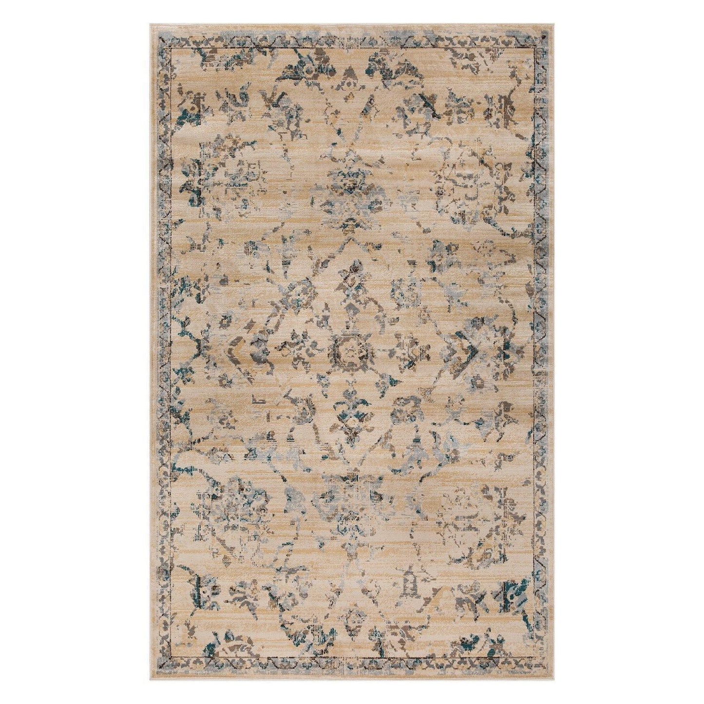 Basilio Modern Farmhouse Medallion Indoor Area Rug by Superior FredCo