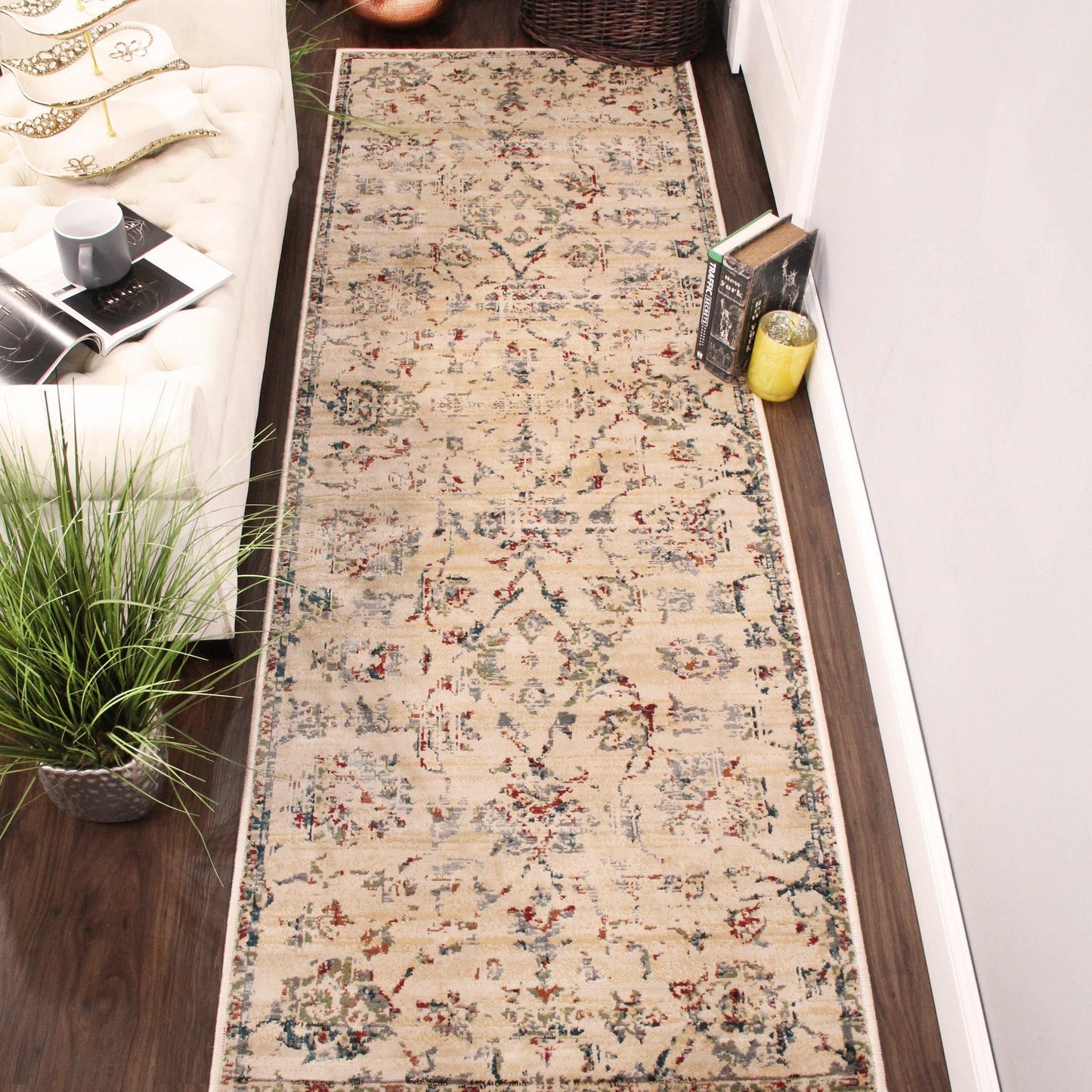 Basilio Modern Farmhouse Medallion Indoor Area Rug by Superior FredCo