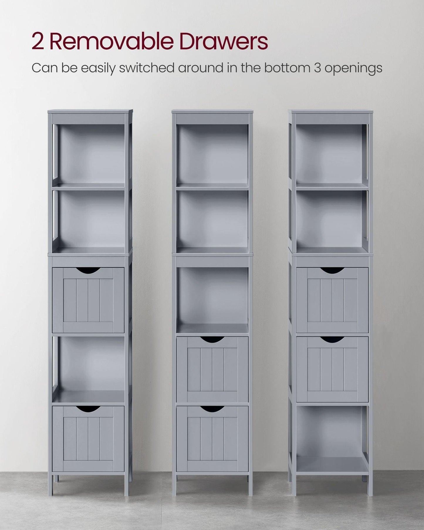 Bathroom Floor Cabinet with 2 Drawers FredCo