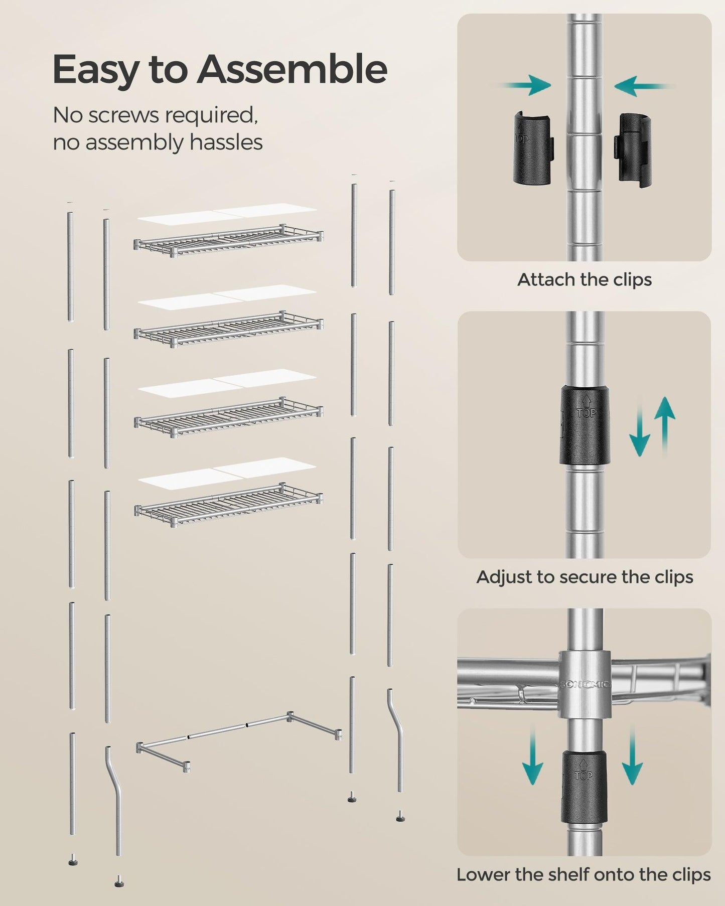 Bathroom Storage Shelf Gray FredCo