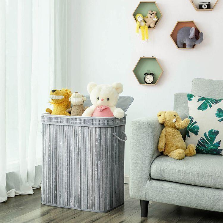 Batten Pattern Laundry Basket FredCo
