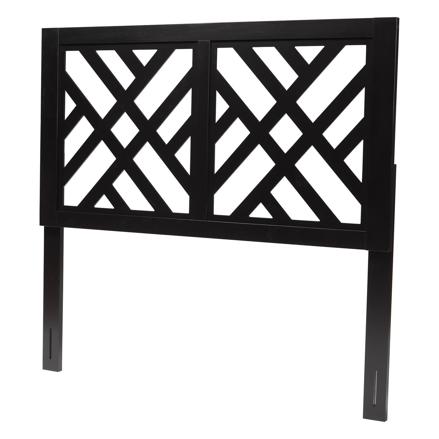 Baxton Studio Aliya Modern Dark Brown Finished Wood Queen Size Headboard FredCo