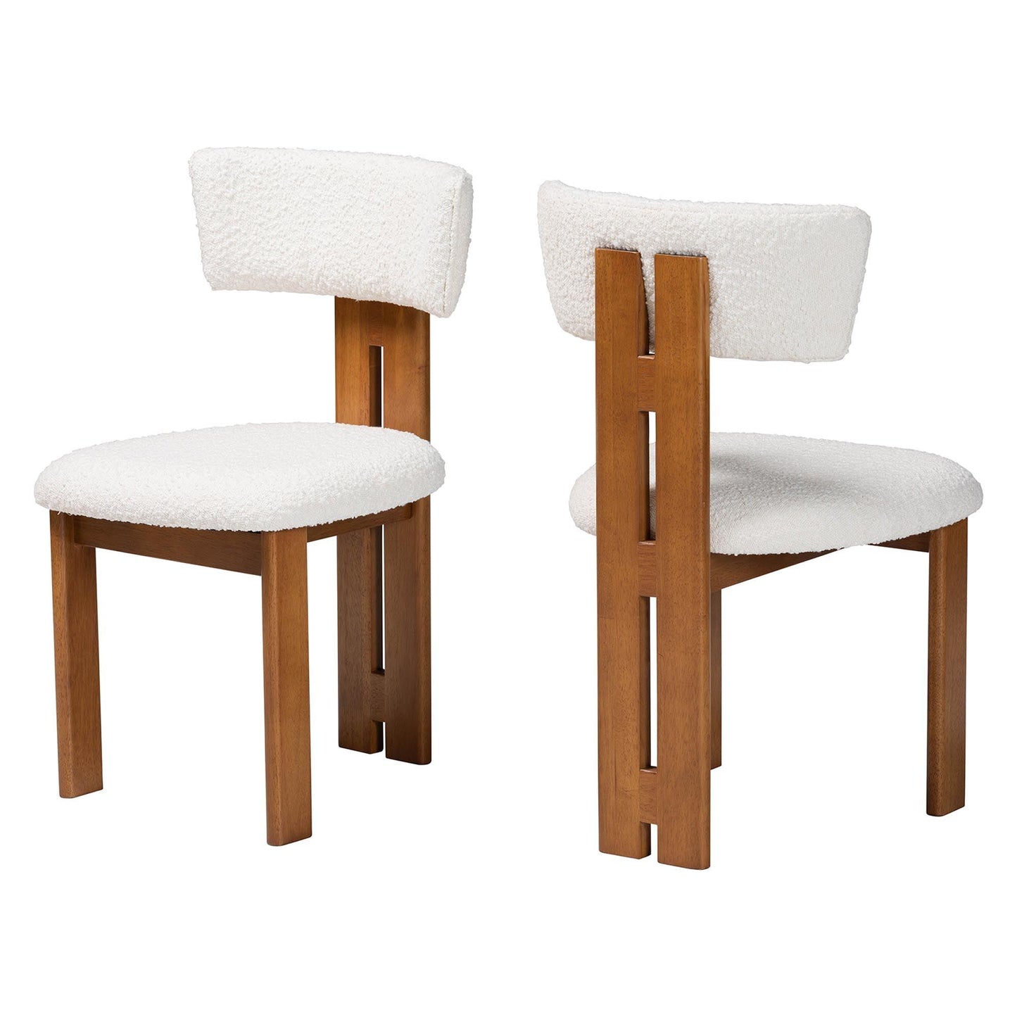Baxton Studio Kyren Modern Cream Boucle Dining Chair FredCo