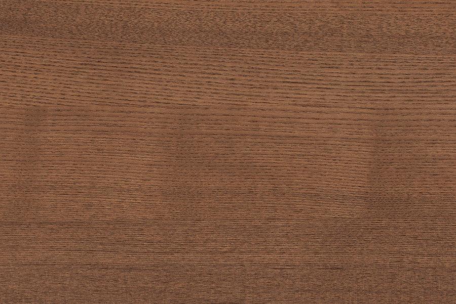 Baxton Studio Latrell Mid-Century Walnut Brown Wood and Rattan Queen Size Storage Bed FredCo