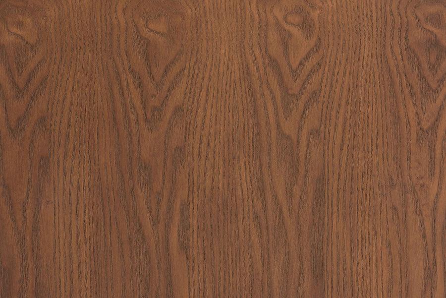 Baxton Studio Nura Mid-Century Modern Walnut Brown Finished Wood and Rattan King Size 3-Piece Bedroom Set FredCo