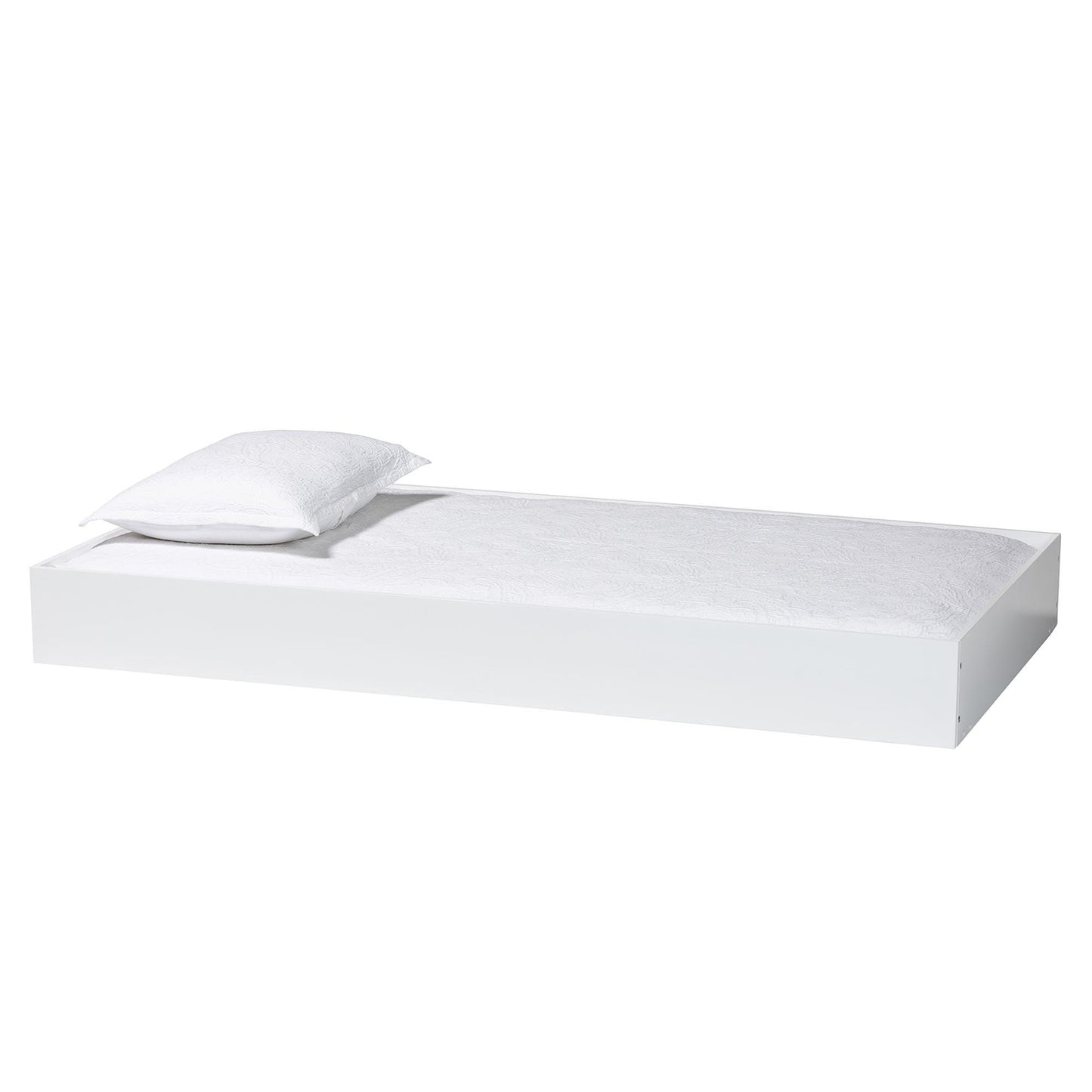 Baxton Studio Roni Modern White Wood Twin Trundle FredCo