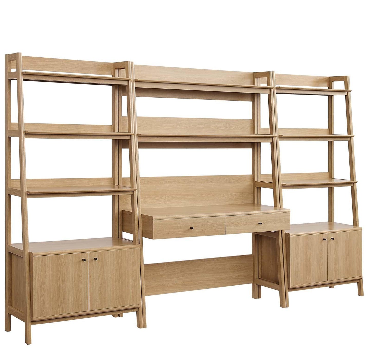 Bixby 3-Piece Wood Office Desk and Bookshelf, EEI-6115 FredCo