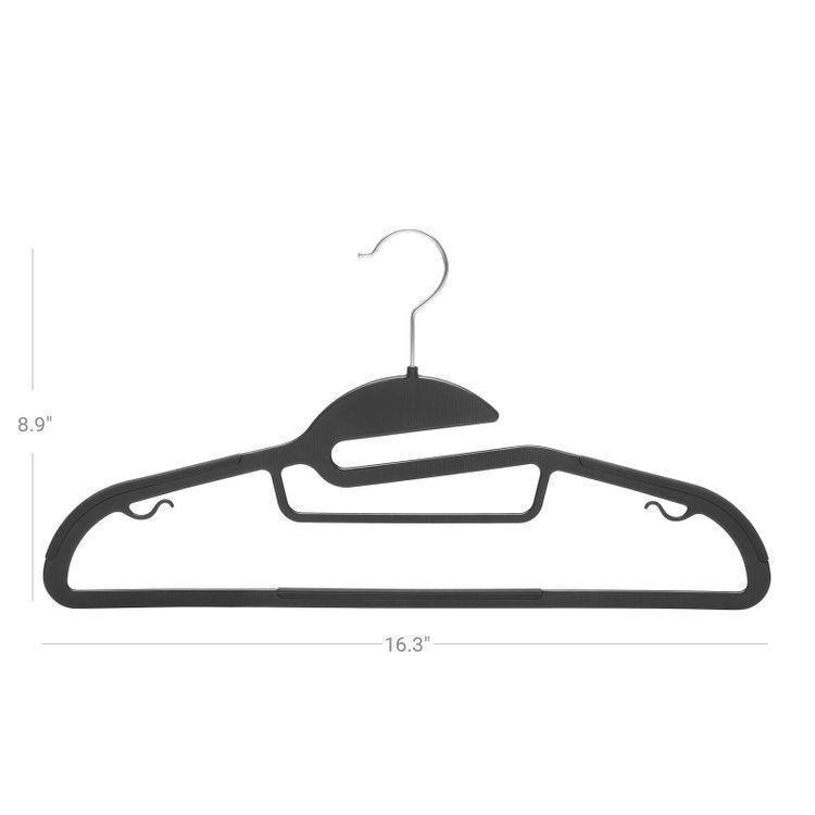 Black Plastic Hangers Set FredCo